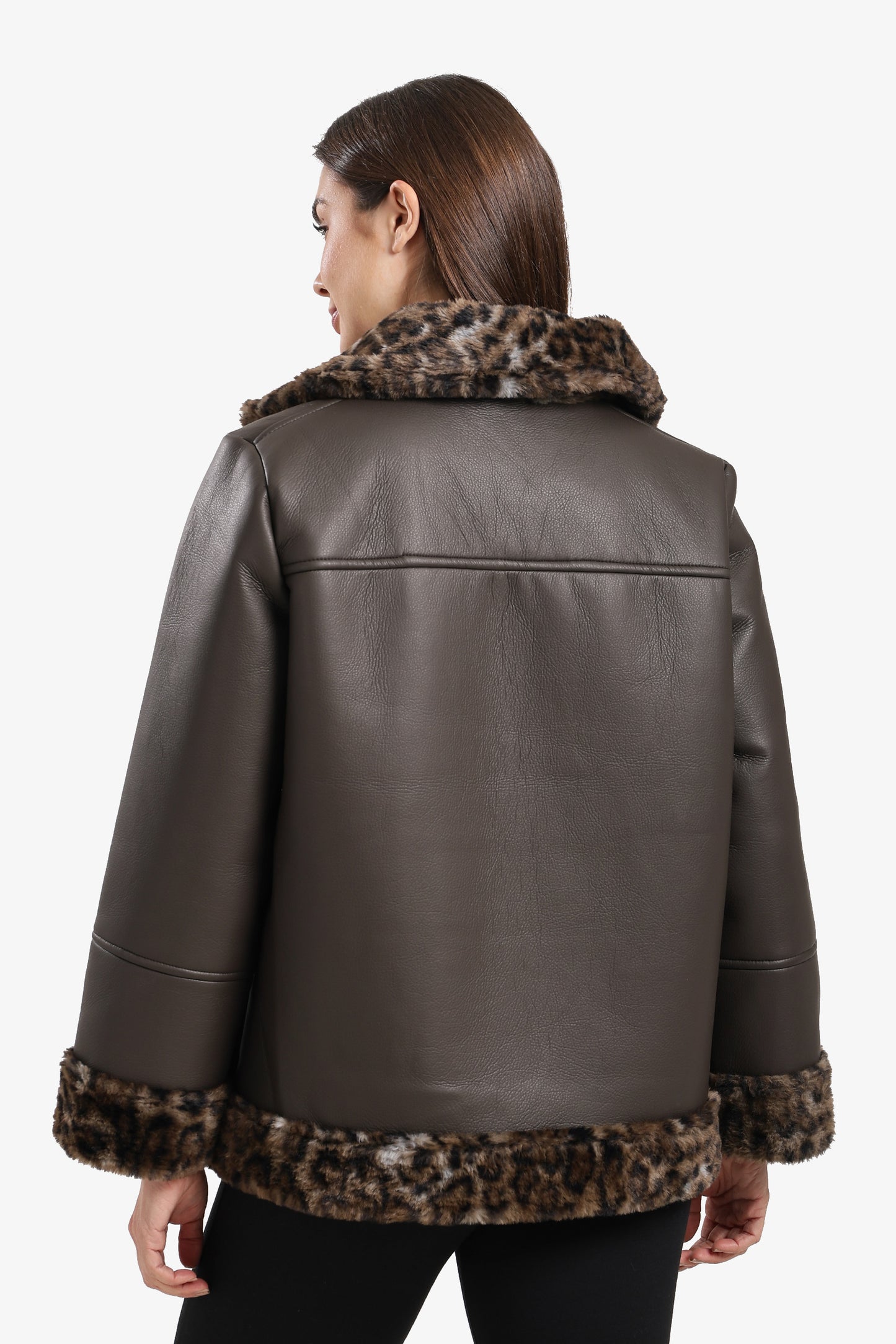 Fur-Lined Leather Jacket