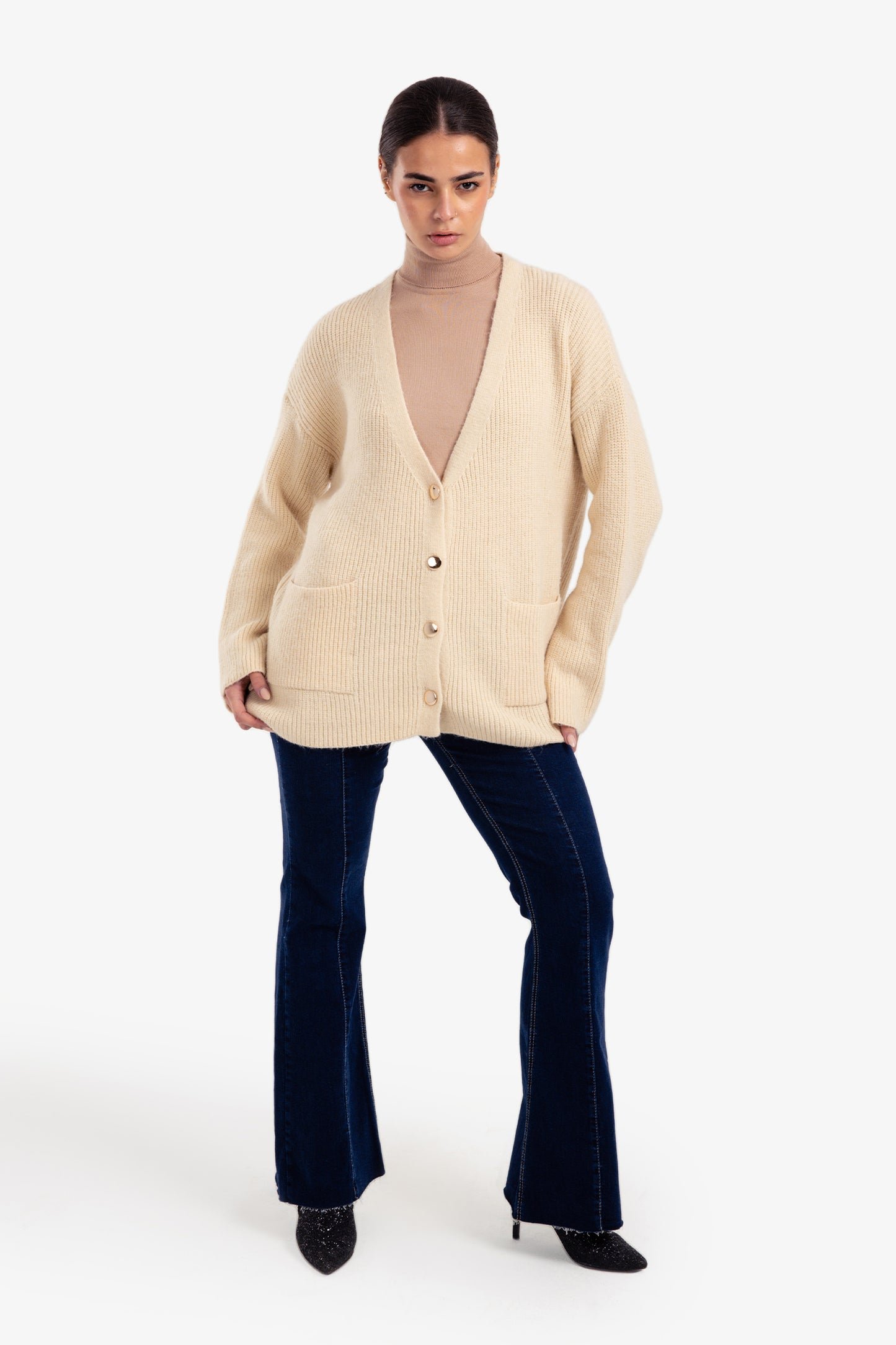 Button-Down Relaxed Cardigan
