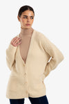 Button-Down Relaxed Cardigan