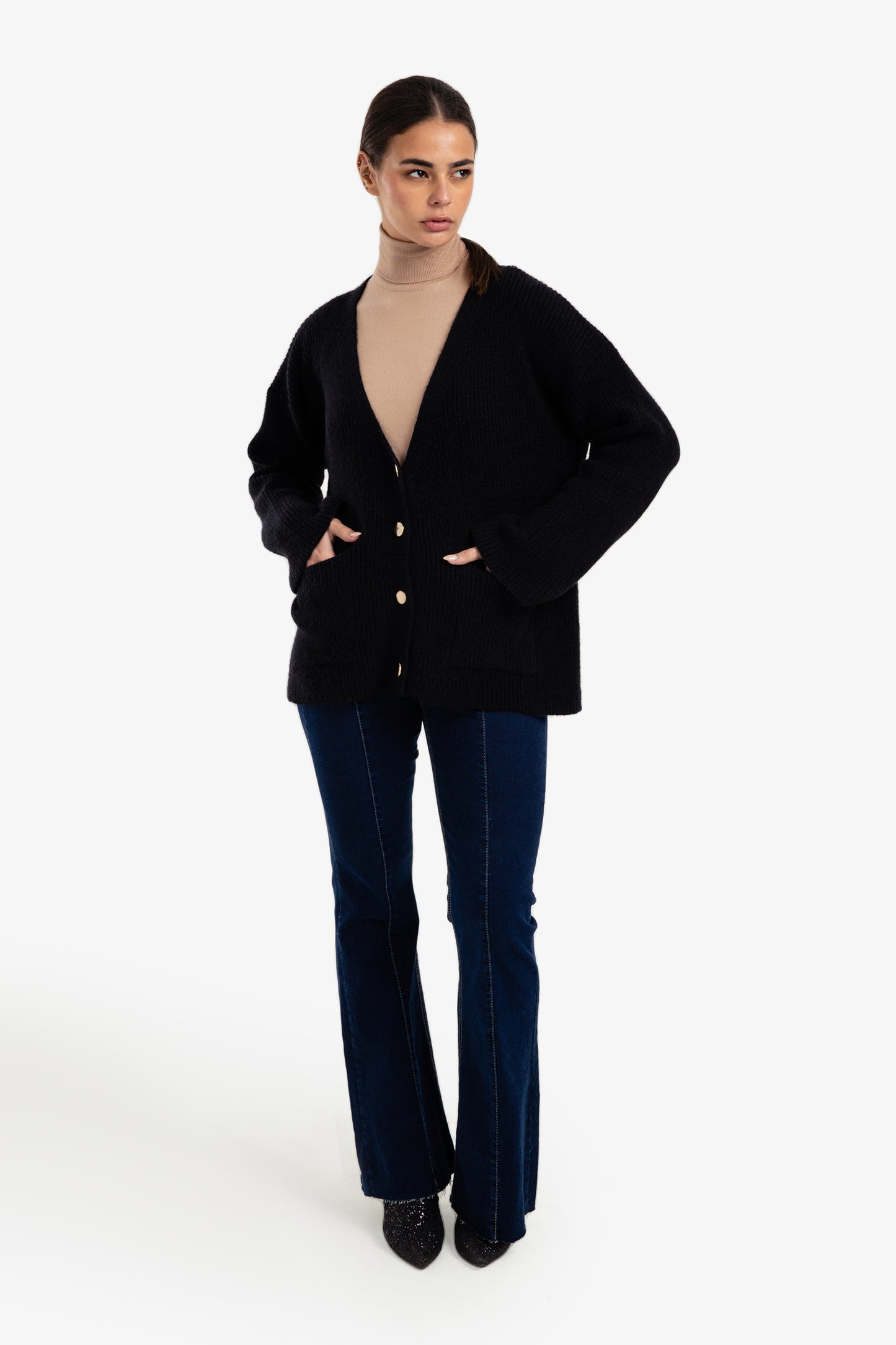 Button-Down Relaxed Cardigan