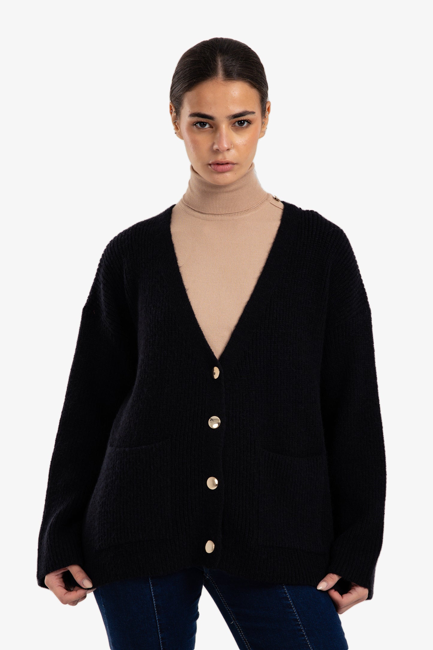Button-Down Relaxed Cardigan