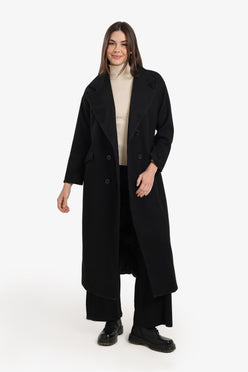 Midi Coat With Notch Collar