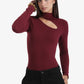 Ribbed Cutout Microfiber Bodysuit