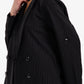 Notch Collar Striped Blazer