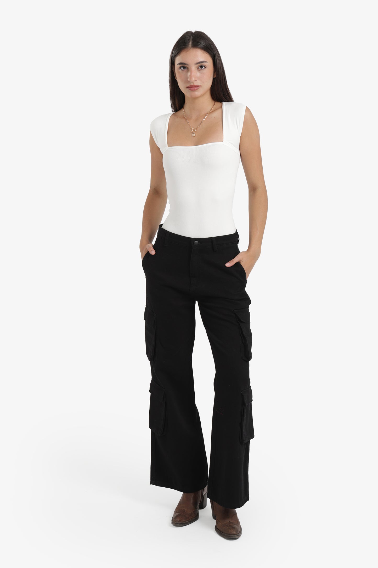 Cut-Out Microfiber Bodysuit