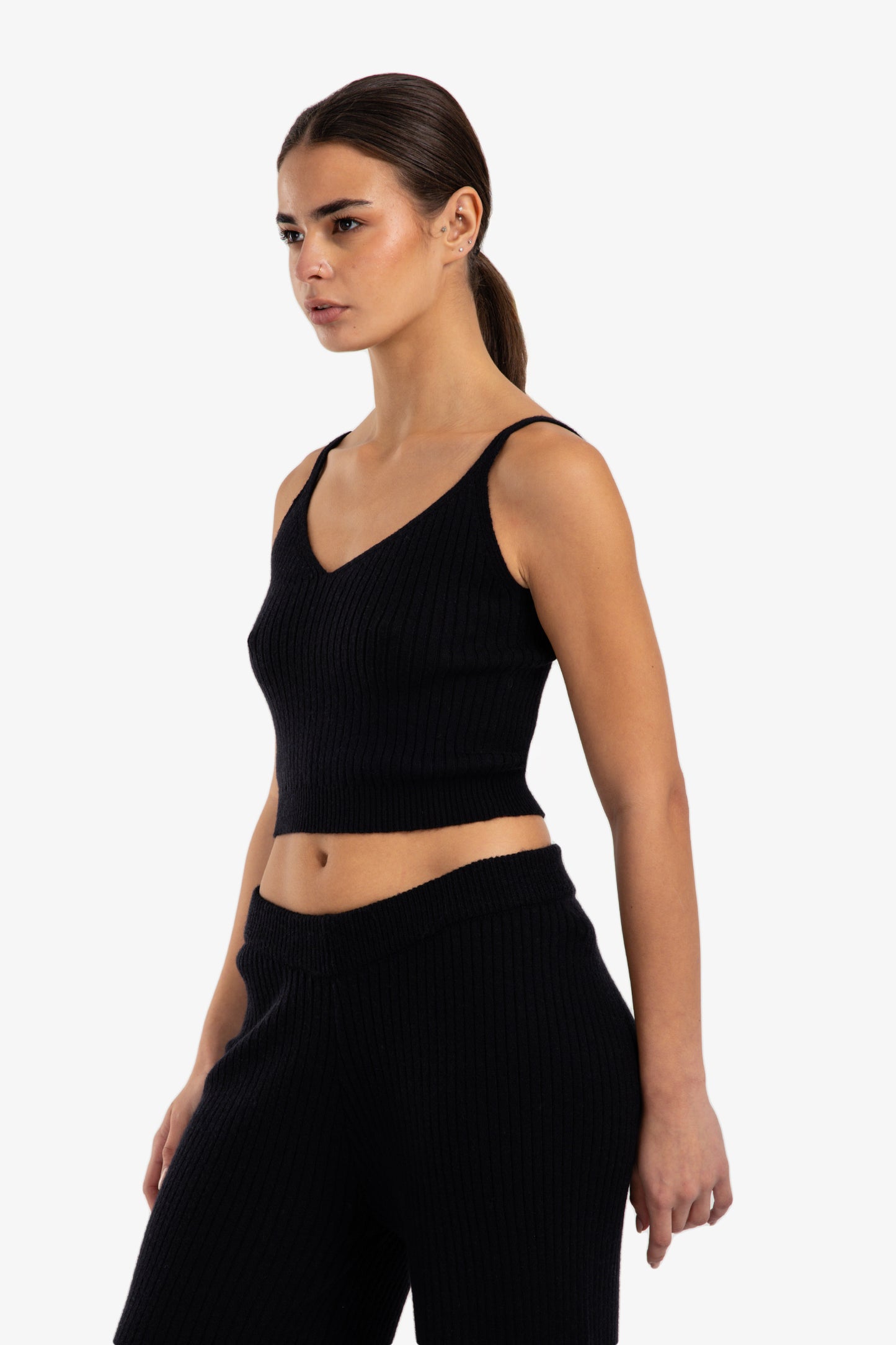 Cropped Slim Fit Top