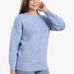 Ribbed-Trim Knit Pullover