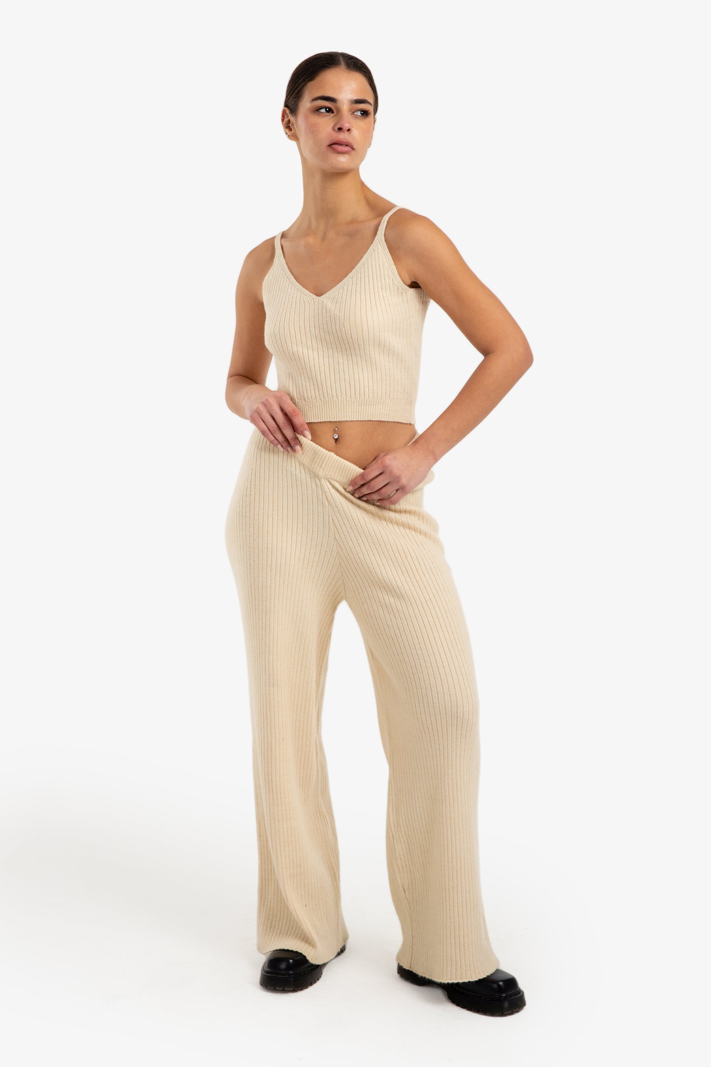 Cropped Slim Fit Top