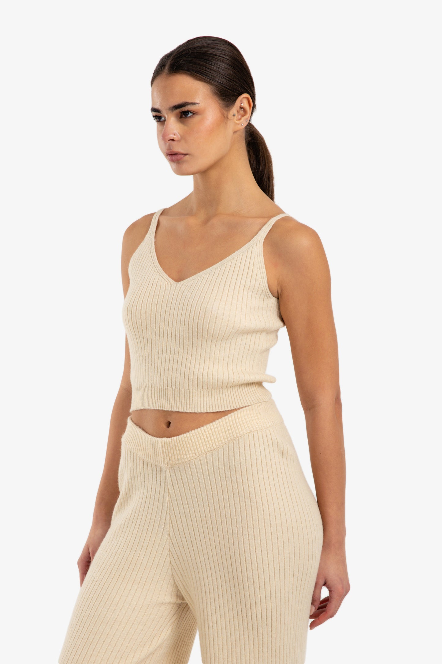 Cropped Slim Fit Top