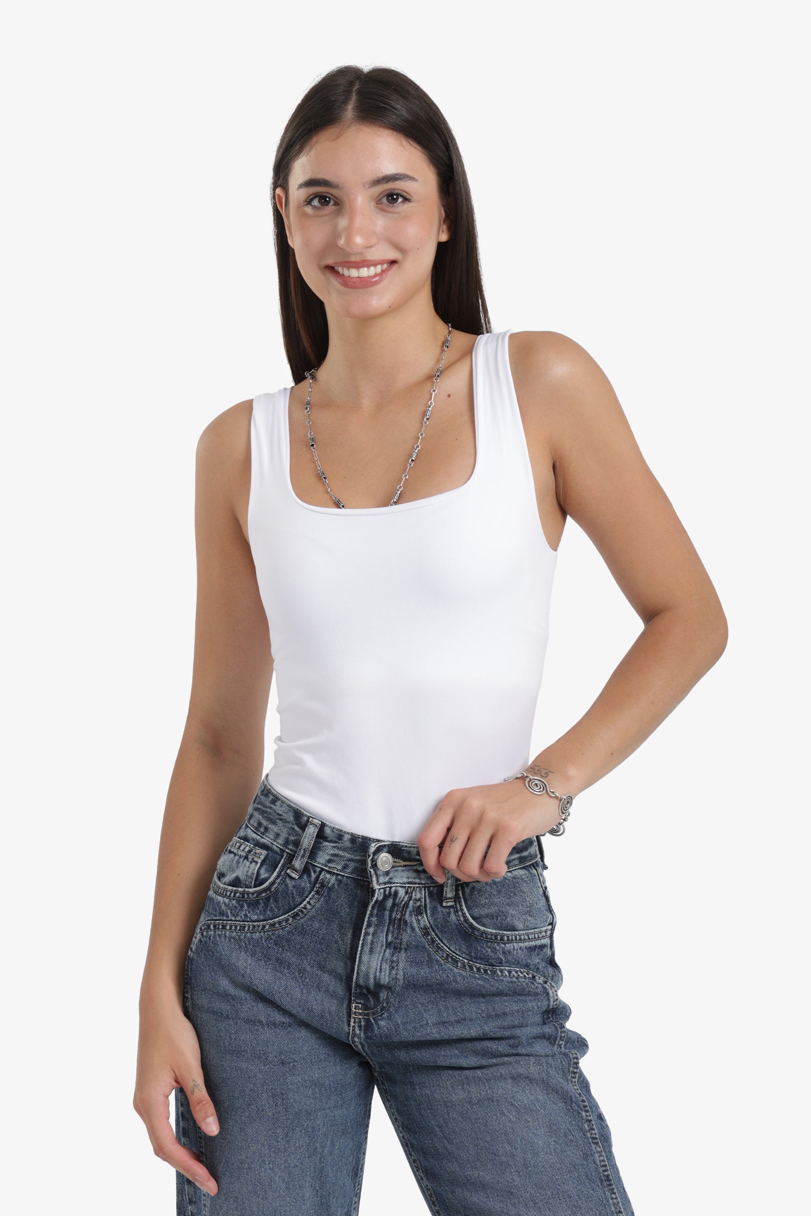 Microfiber Square Neck Bodysuit