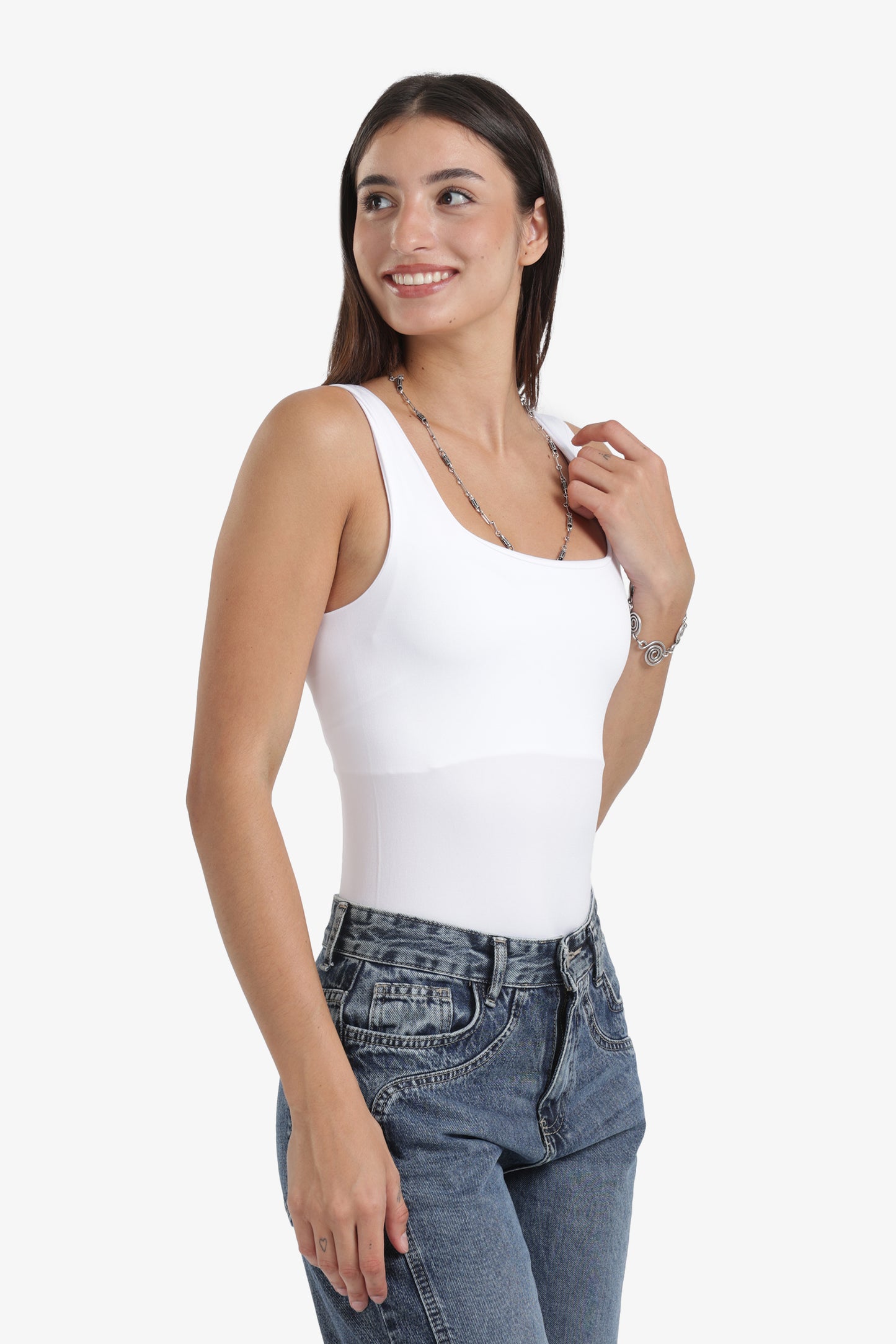 Microfiber Square Neck Bodysuit