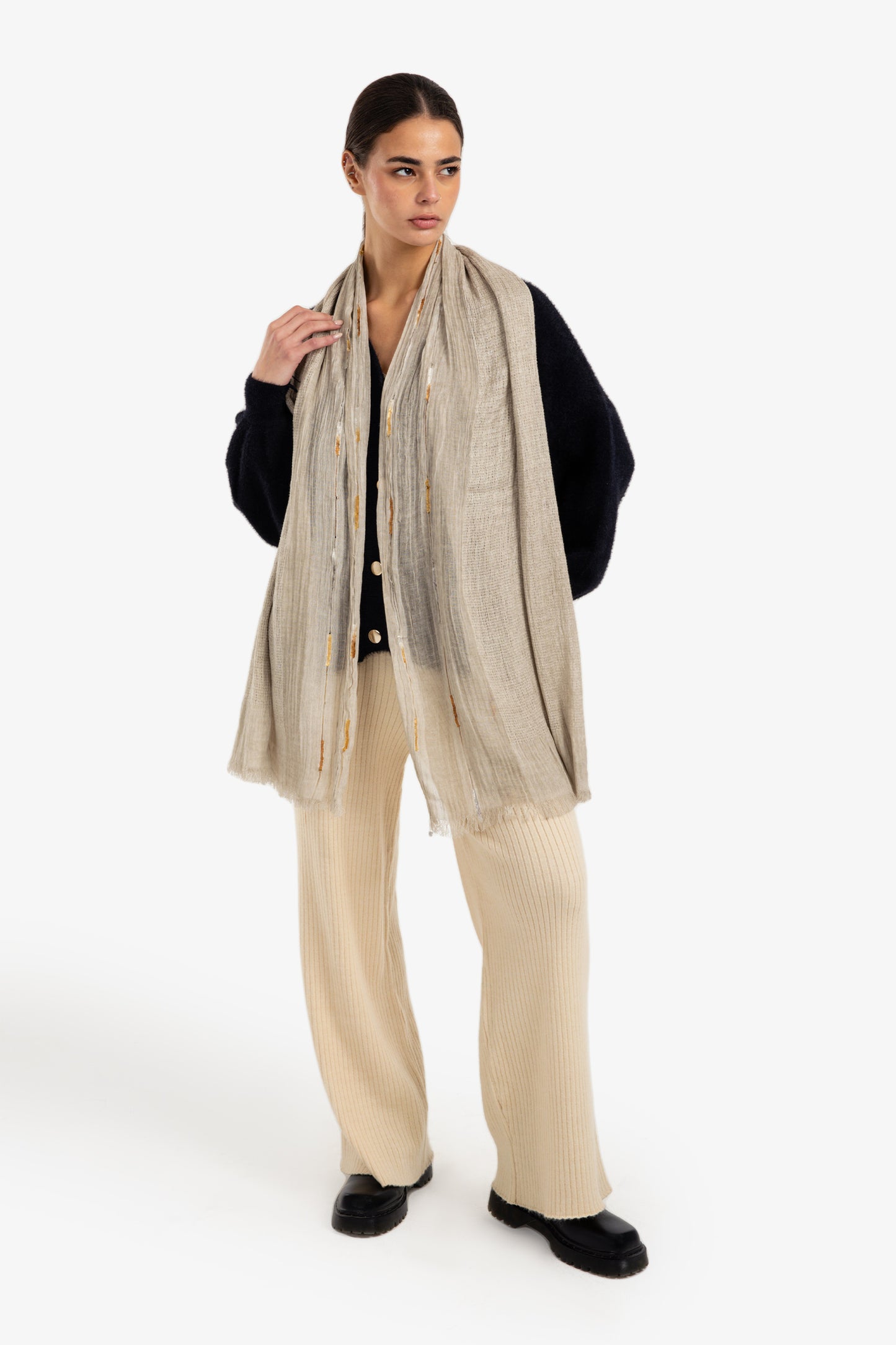 Perforated Rectangular Scarf