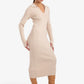 V-Neck Ribbed Dress