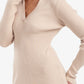 V-Neck Ribbed Dress