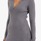 V-Neck Ribbed Dress