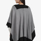 Wide Black Trim Poncho