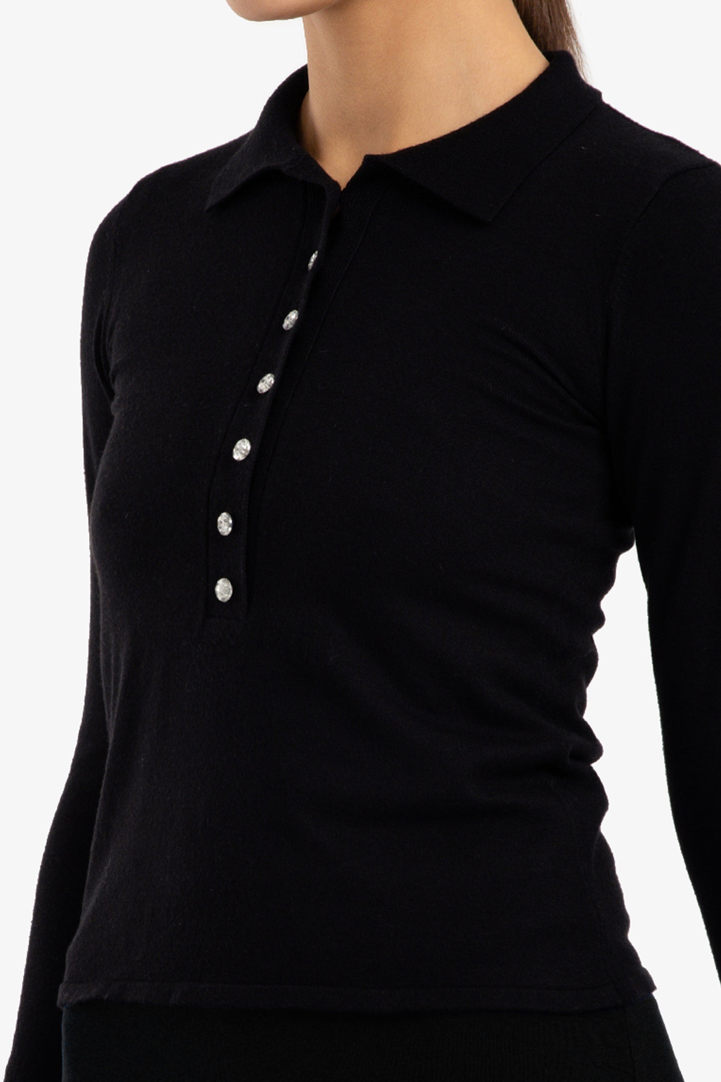 Buttoned Slim Fit Pullover