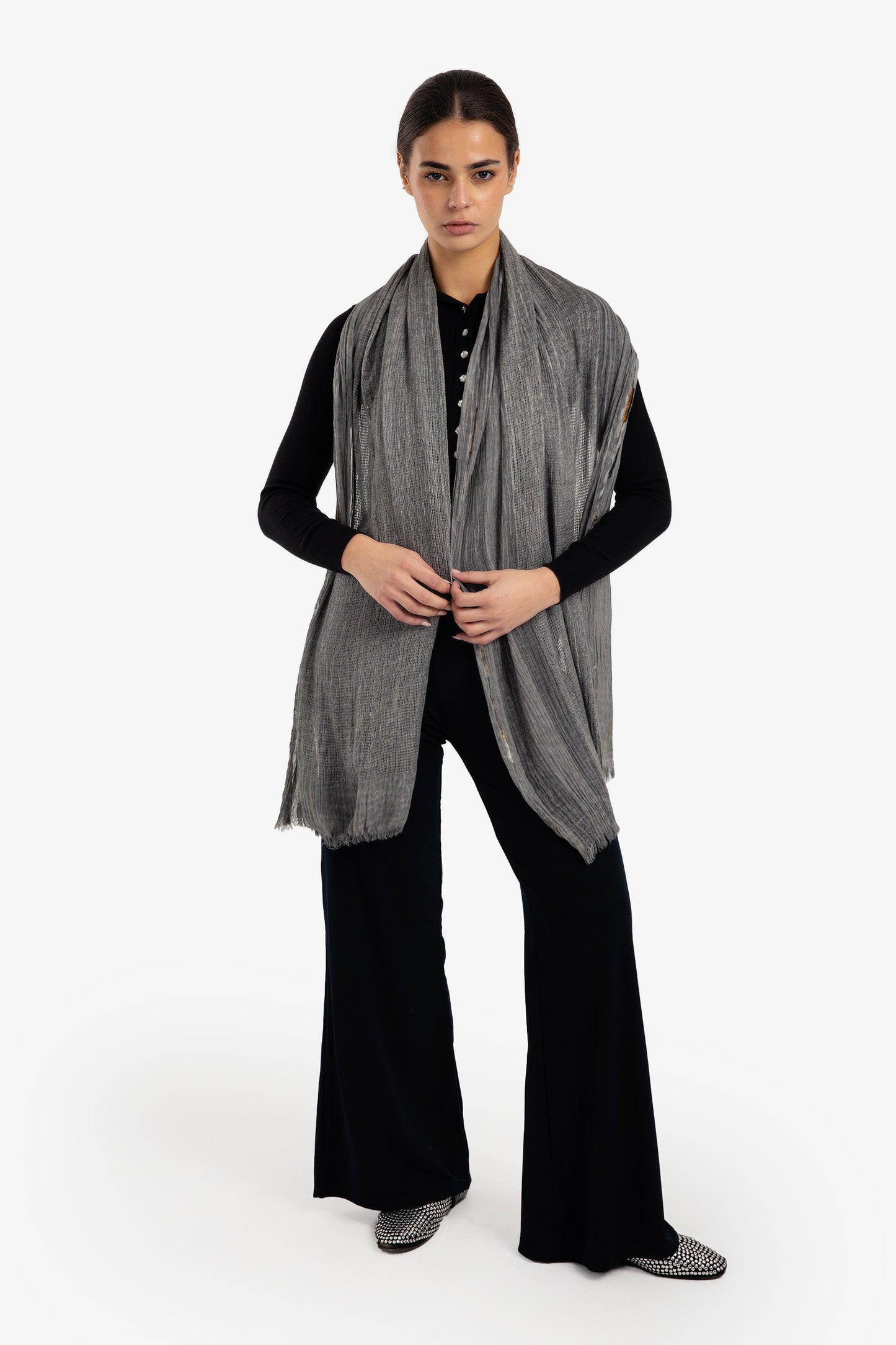 Perforated Rectangular Scarf