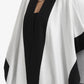 Wide Black Trim Poncho