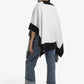 Wide Black Trim Poncho