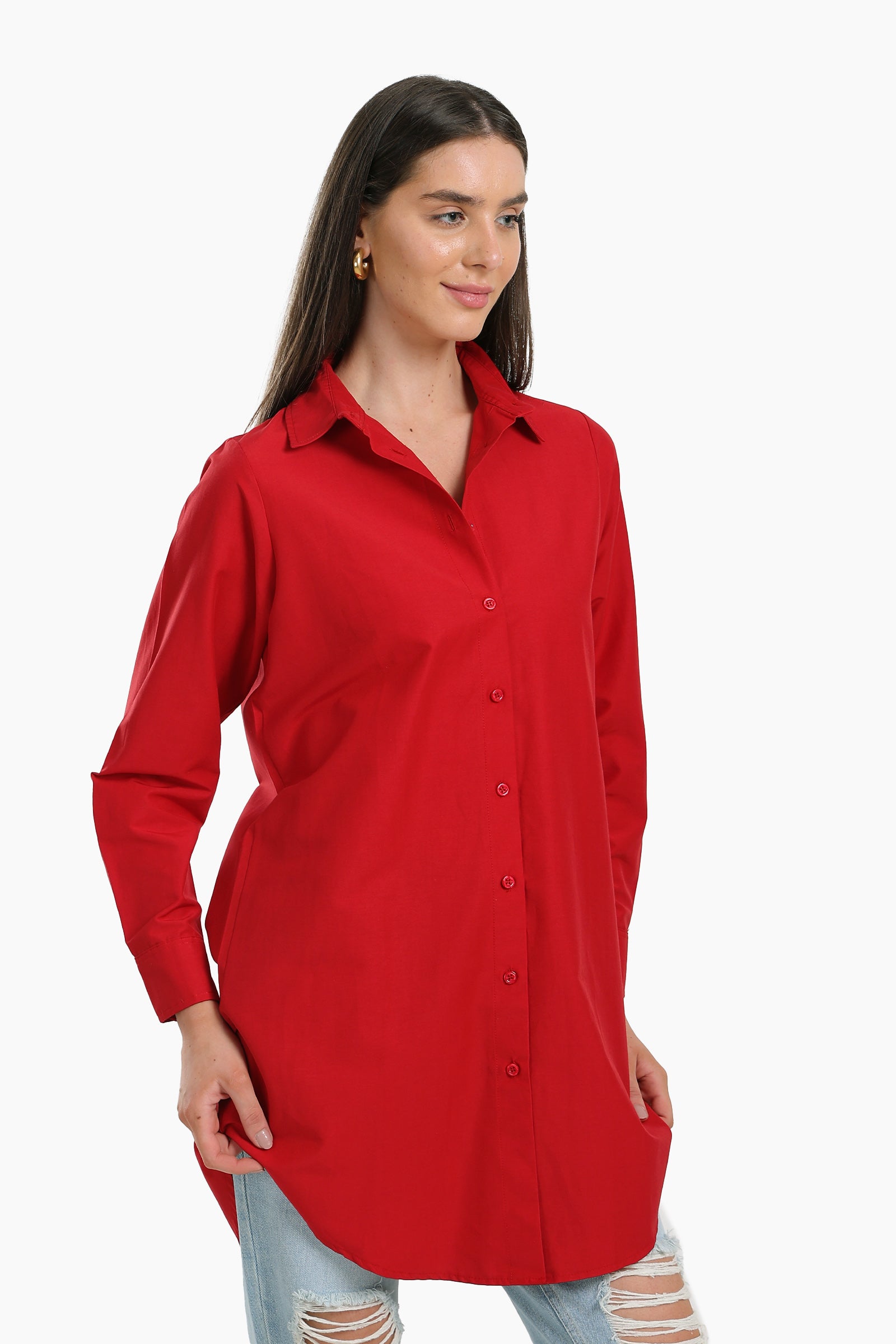 Round Hem Long Shirt