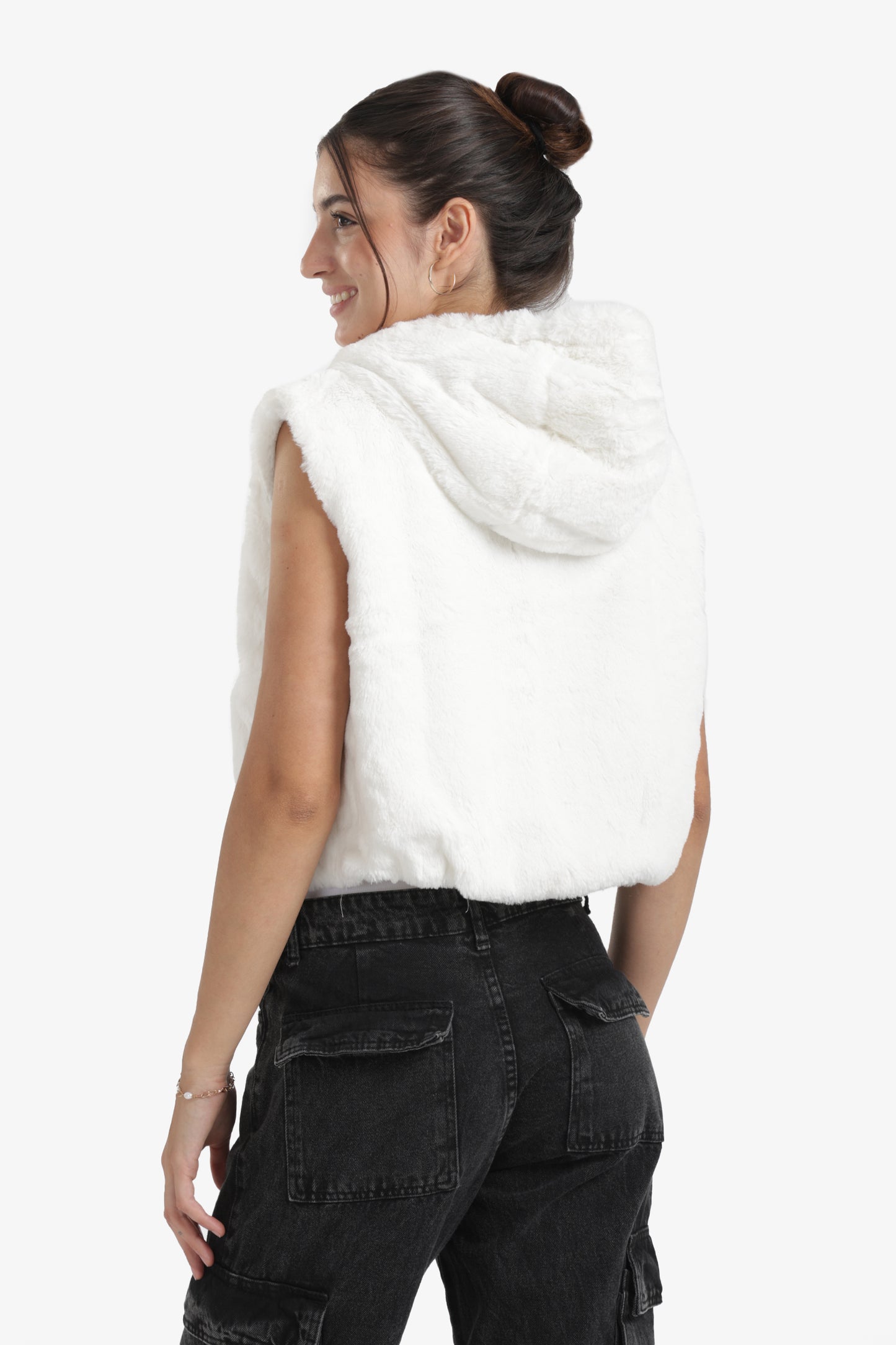 Cropped Hooded Vest