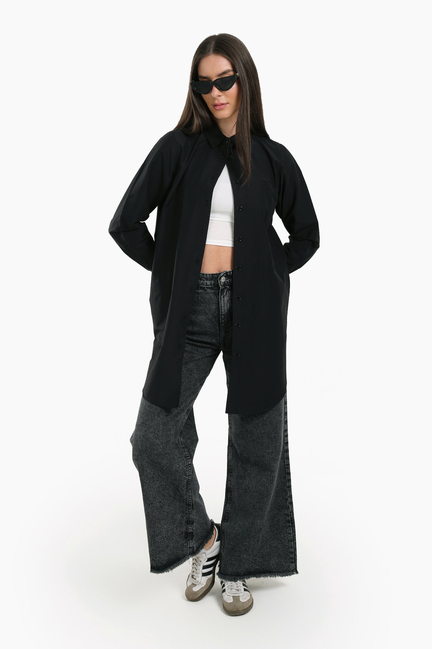 Round Hem Long Shirt