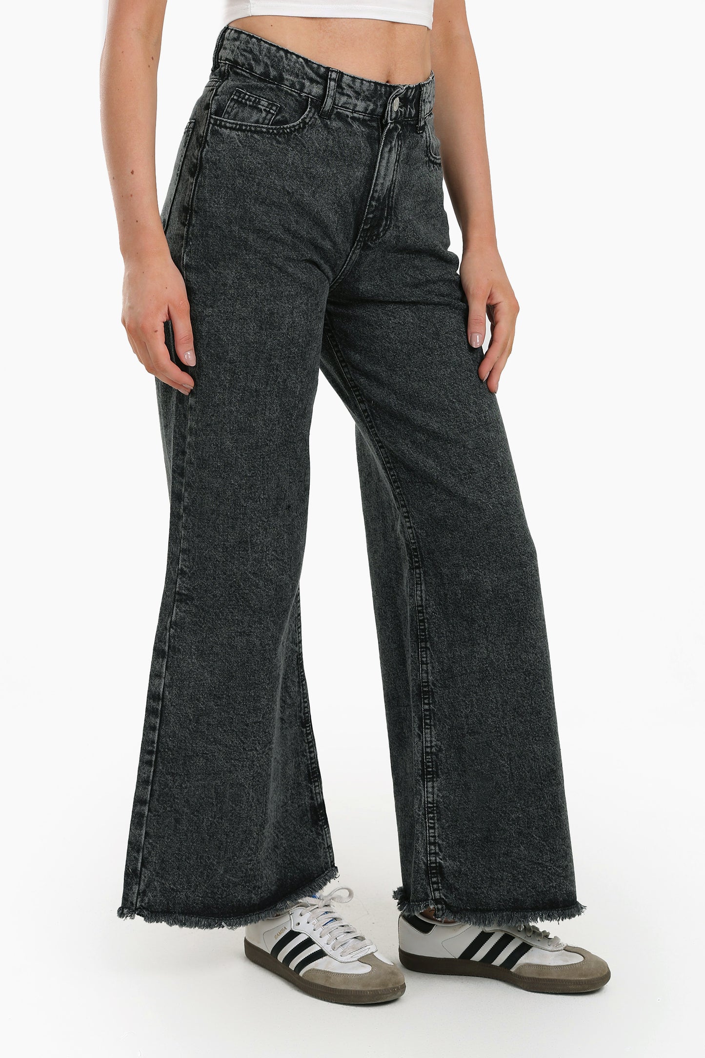 Grey Zip Fly Jeans