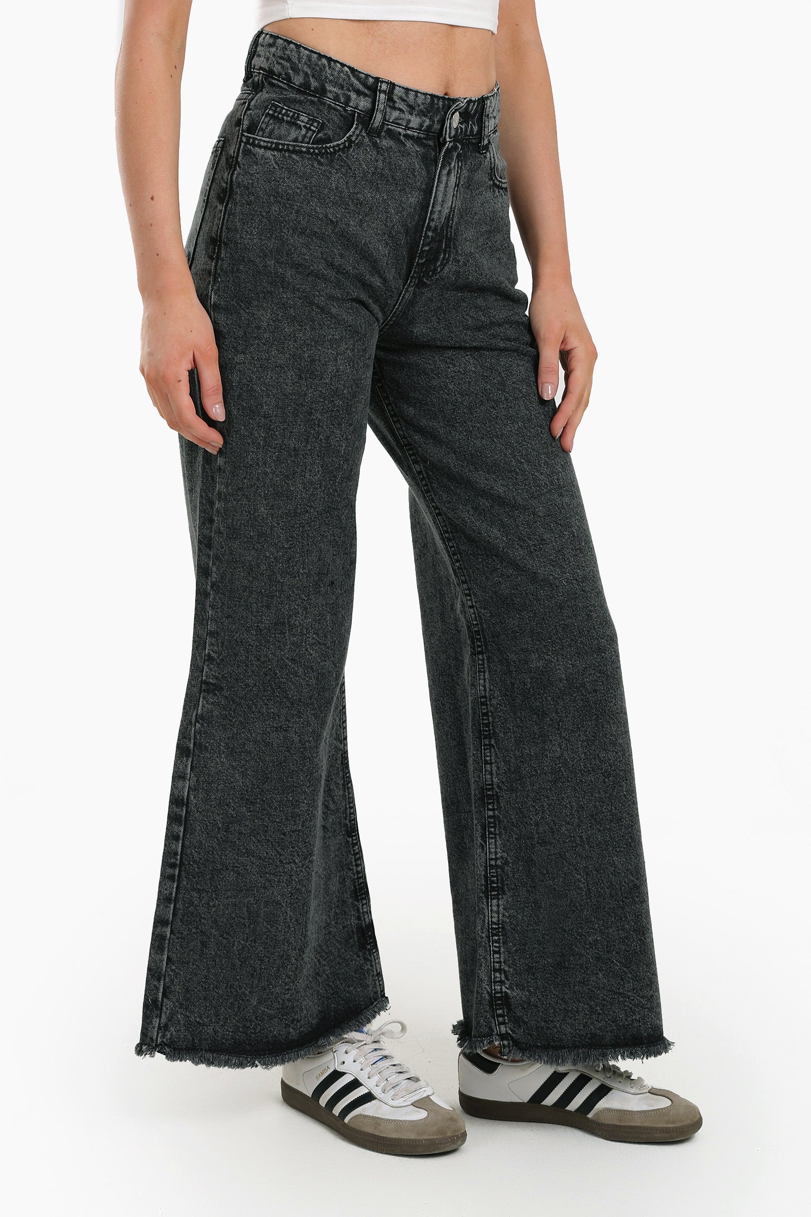 Grey Zip Fly Jeans