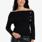 Off-Shoulder Ribbed Pullover