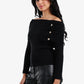 Off-Shoulder Ribbed Pullover