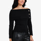 Off-Shoulder Ribbed Pullover