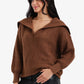 Puff-Sleeve Ribbed Pullover