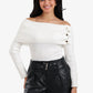 Off-Shoulder Ribbed Pullover