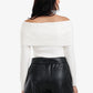 Off-Shoulder Ribbed Pullover