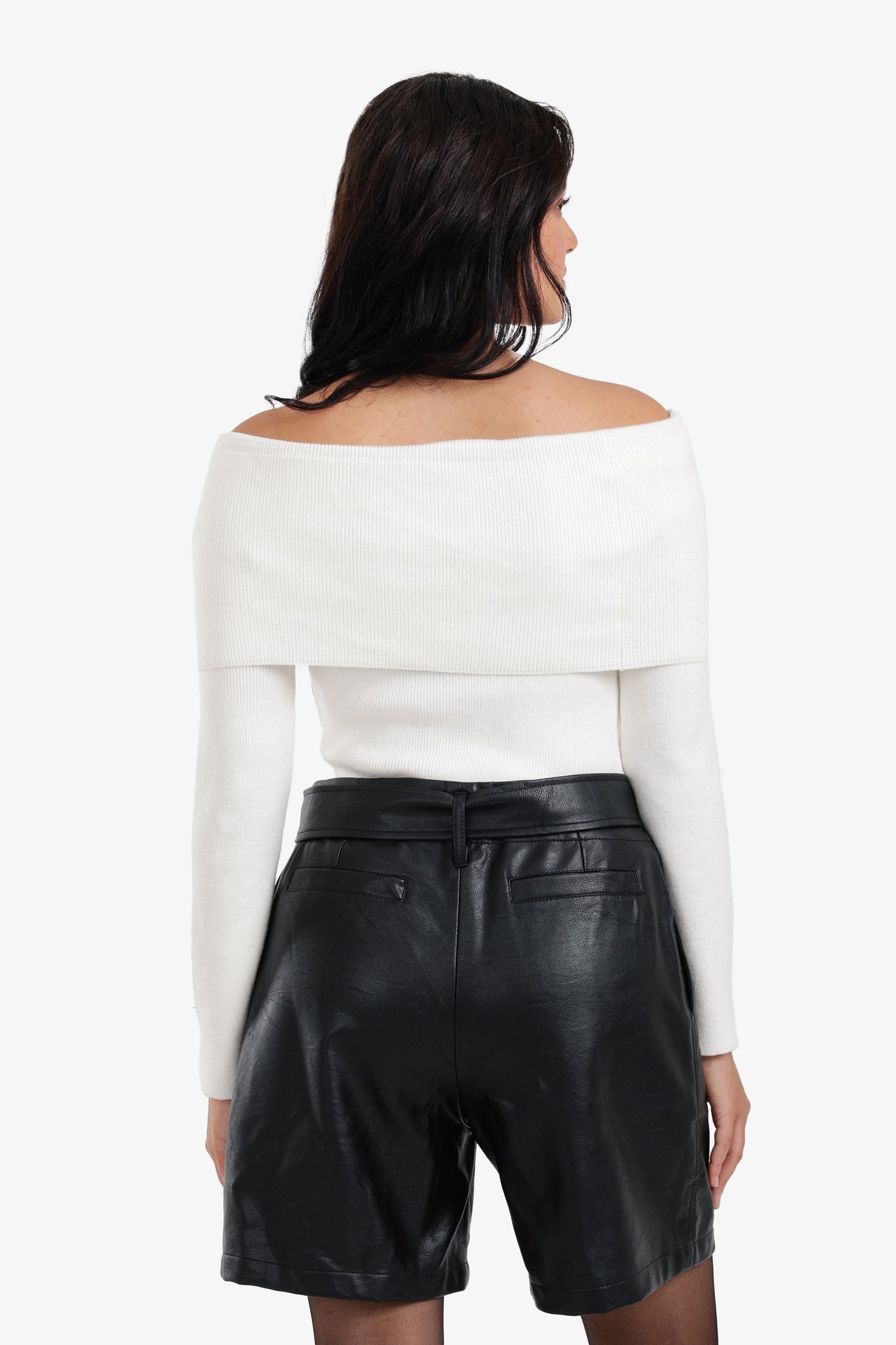 Off-Shoulder Ribbed Pullover