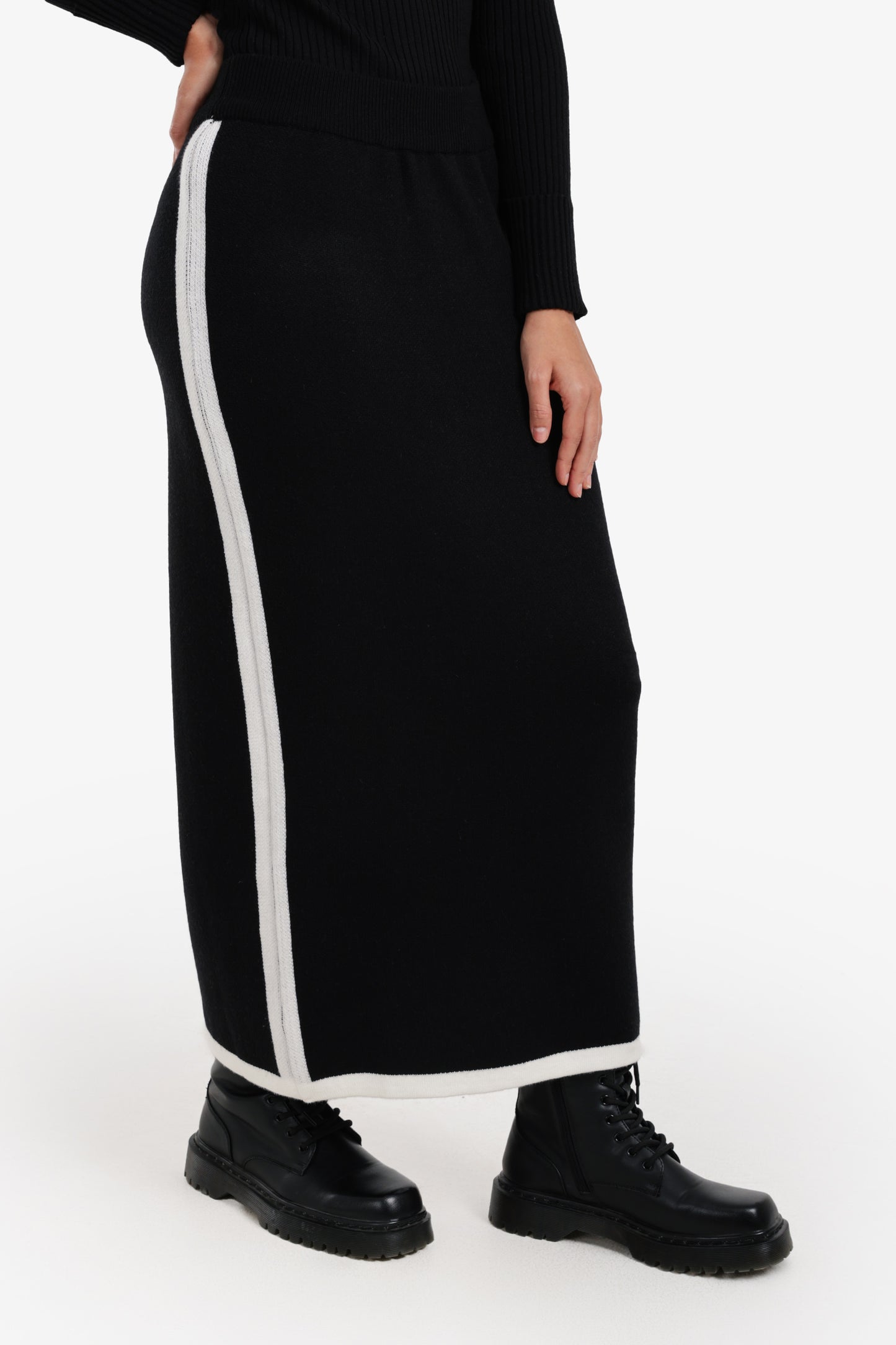 Contrast Stripe Pencil Skirt