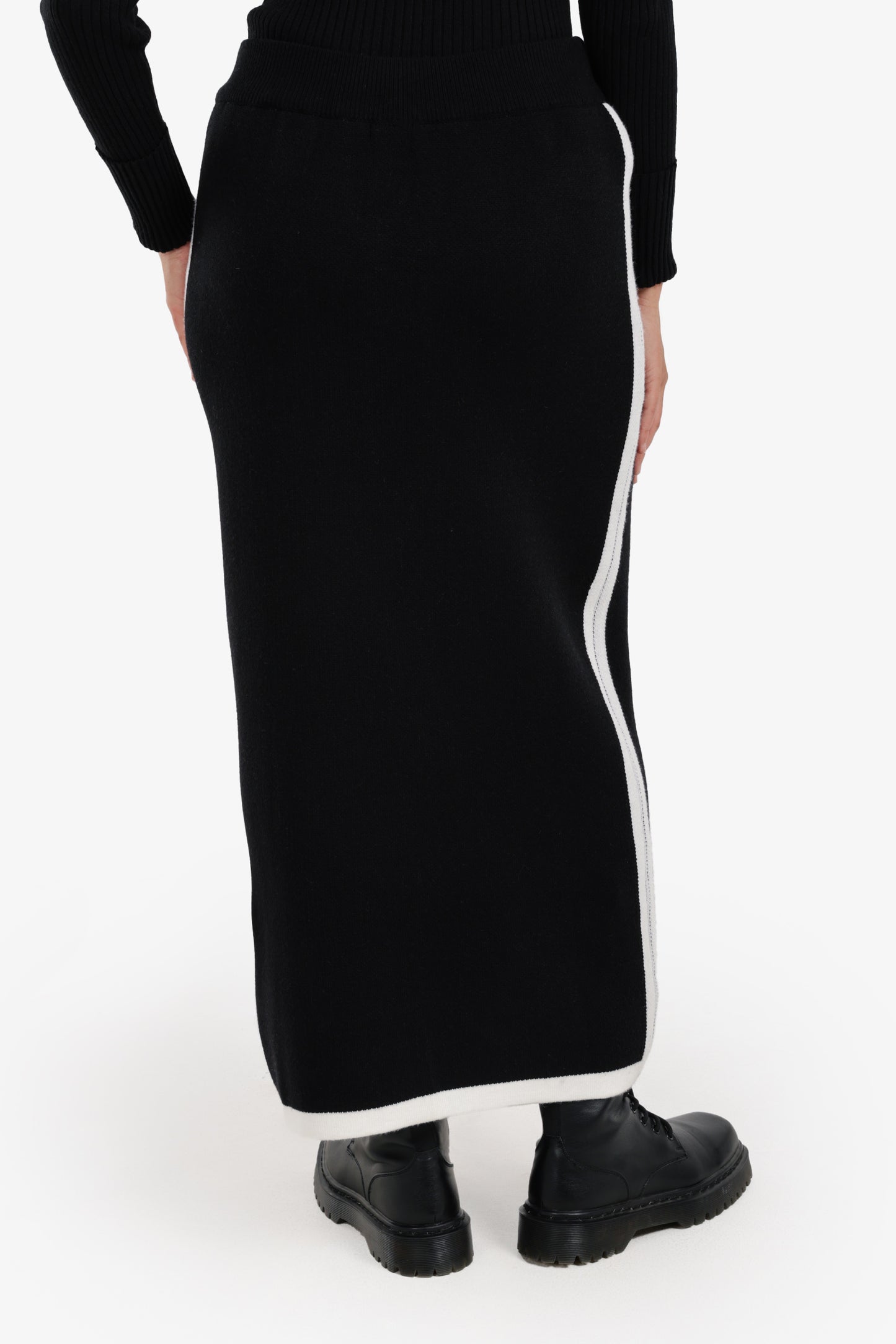 Contrast Stripe Pencil Skirt