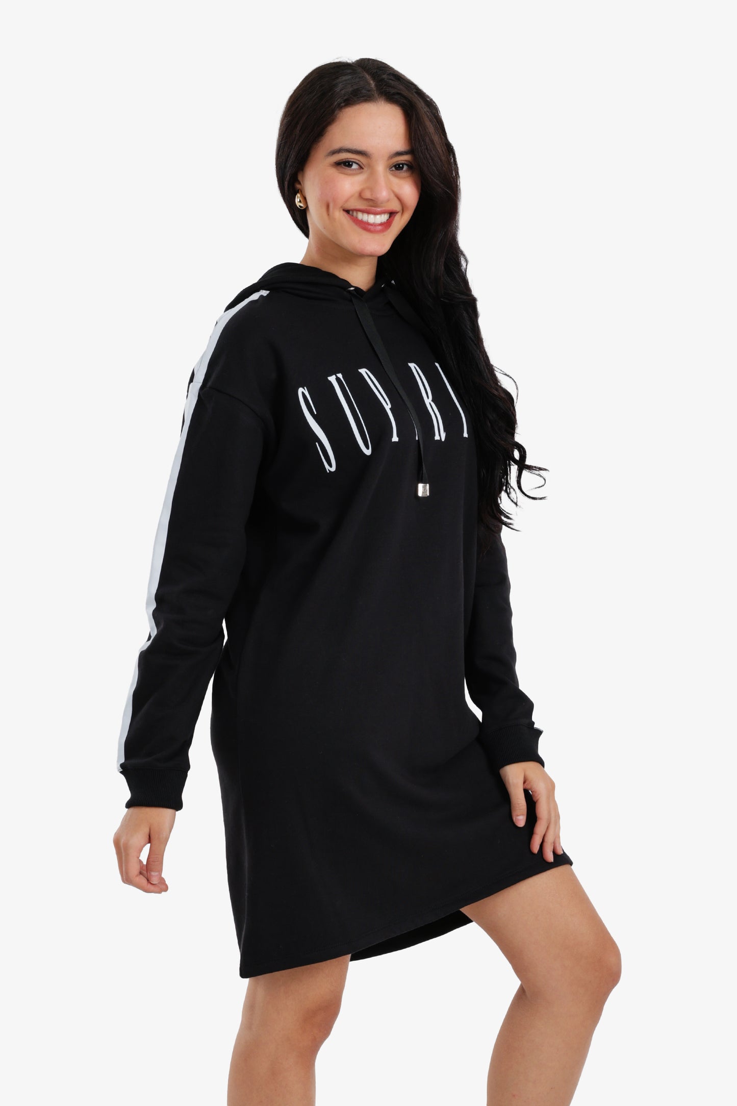 Hooded Lounge Sweatshirt Dress