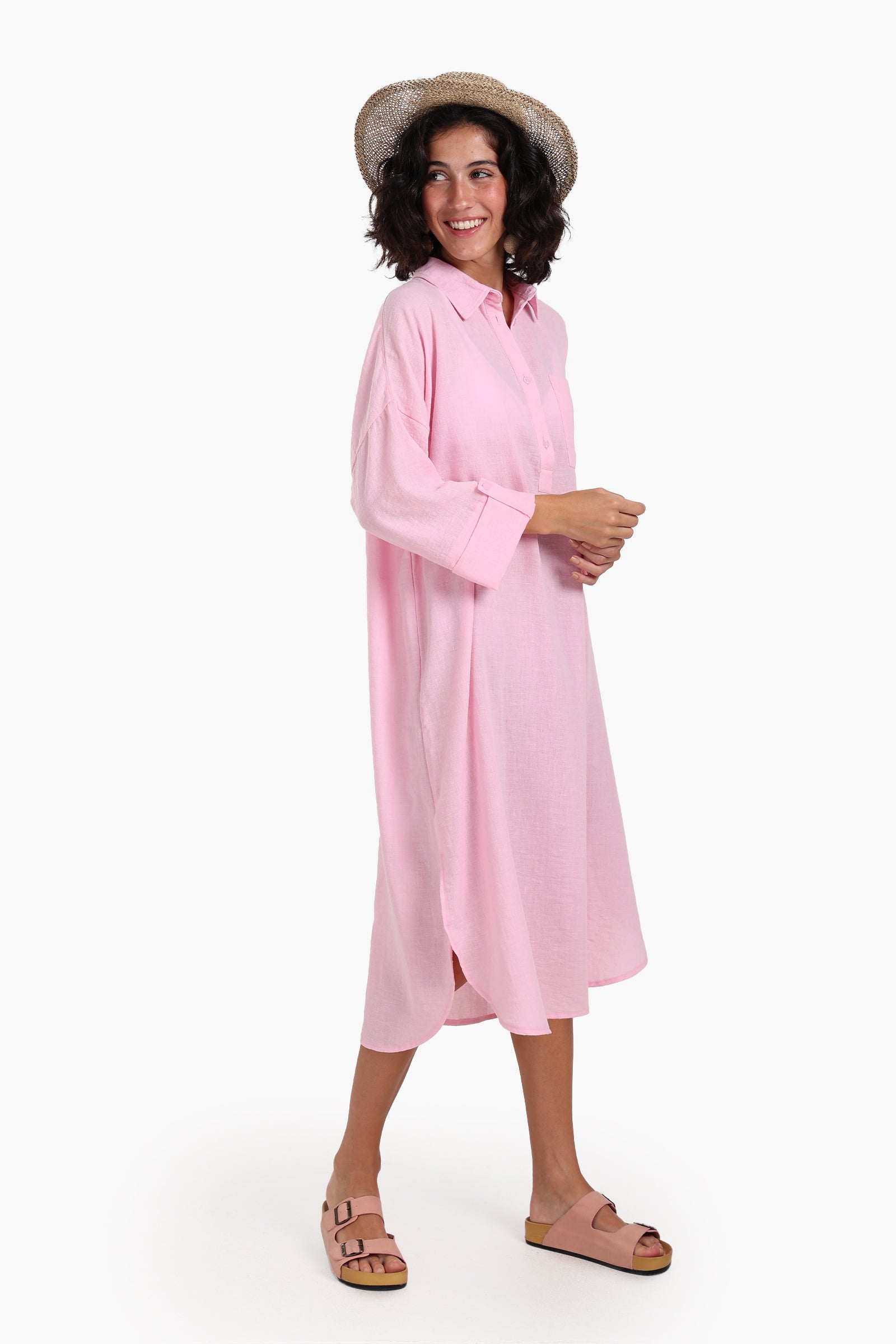 3/4 Sleeves Midi Dress