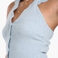 Ribbed V-Neck Top