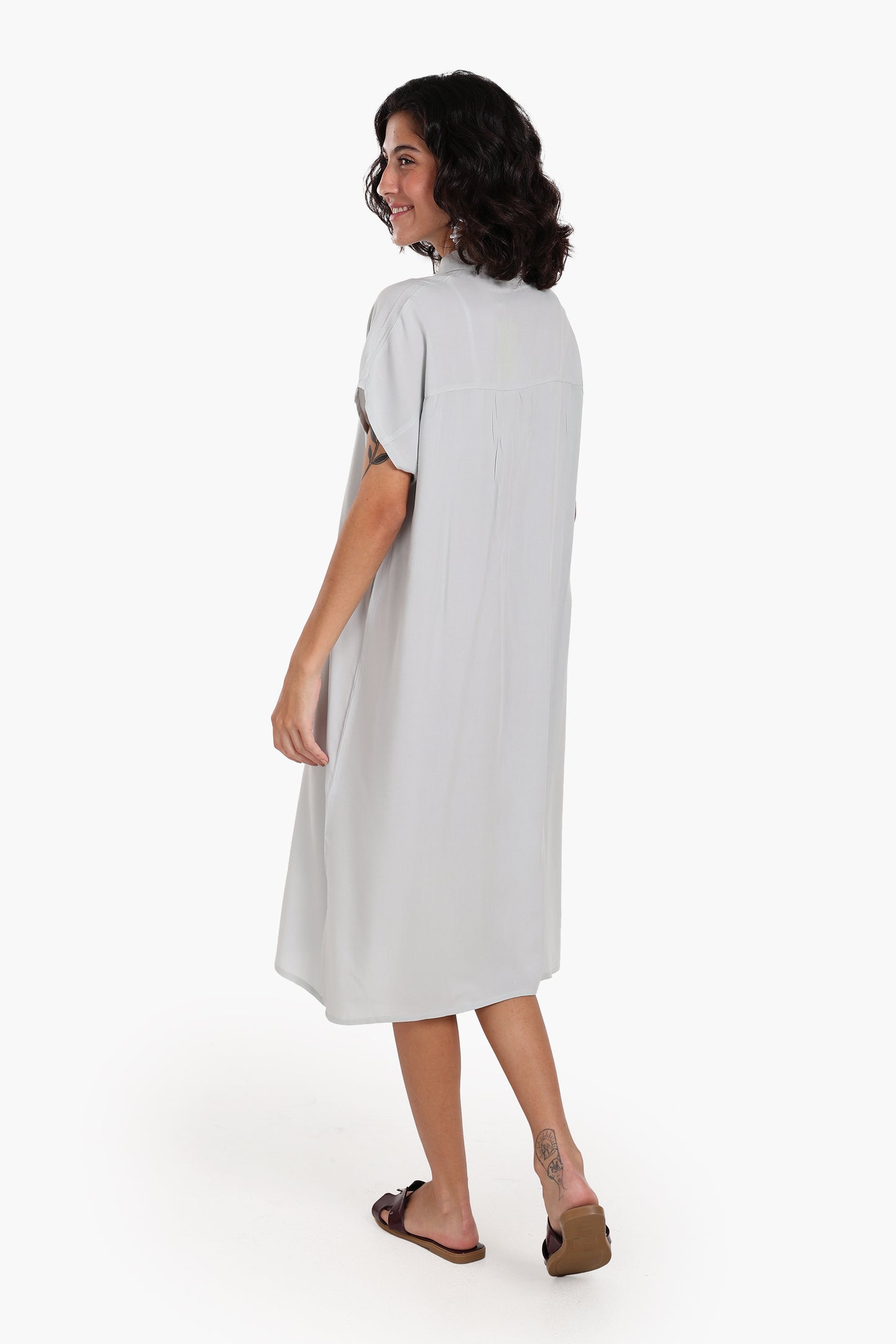 Short Sleeves Midi Dress