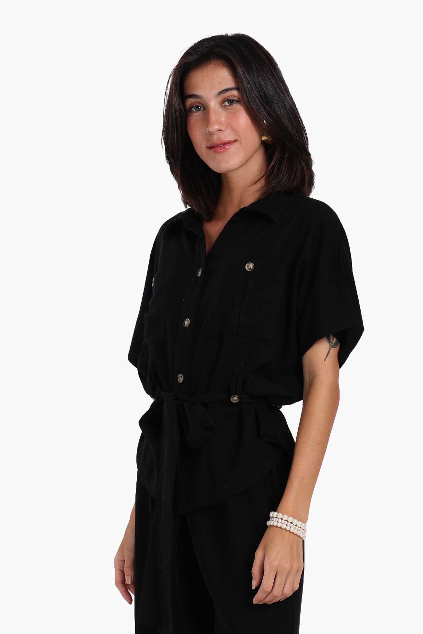 Utility Belted Lounge Top