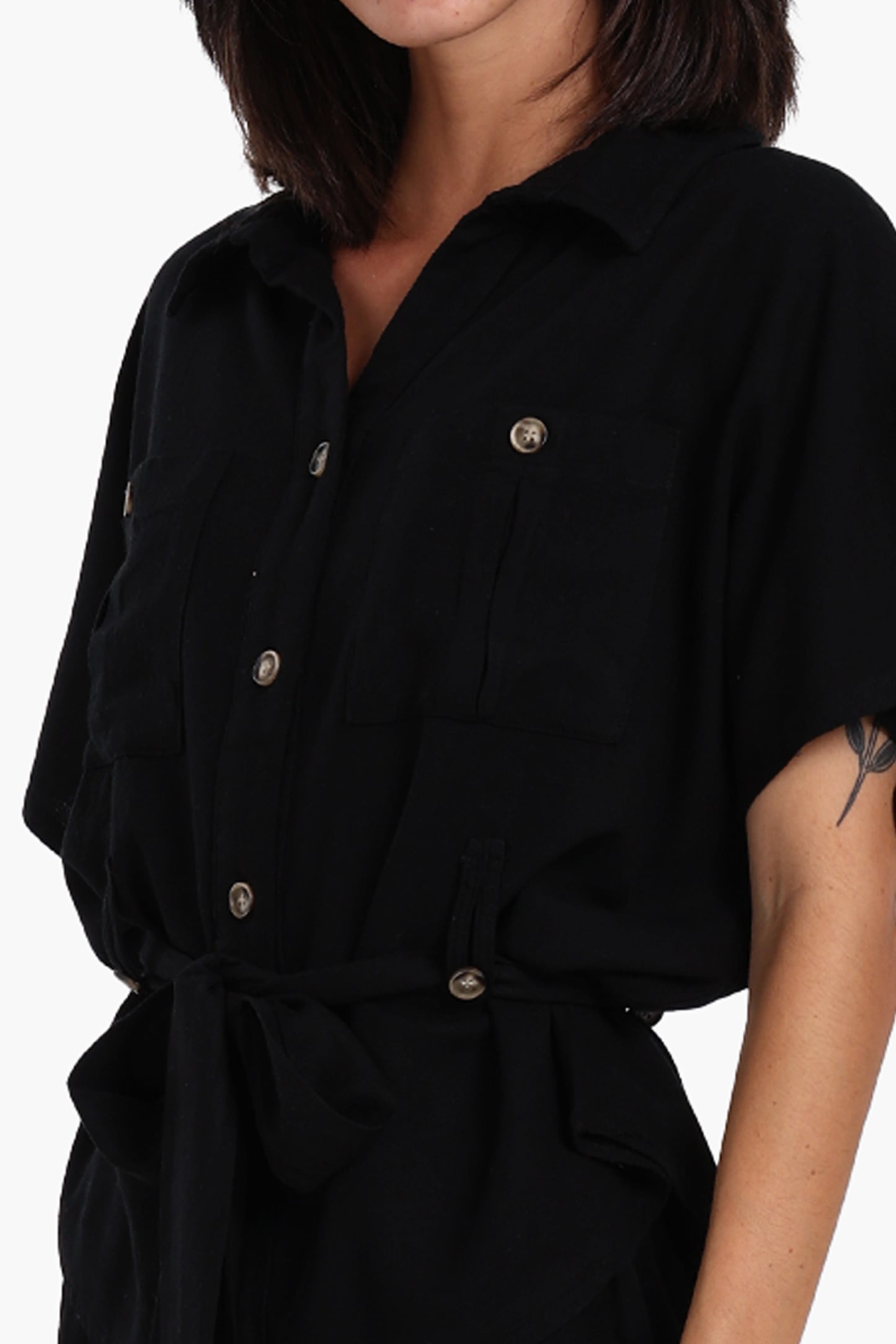 Utility Belted Lounge Top