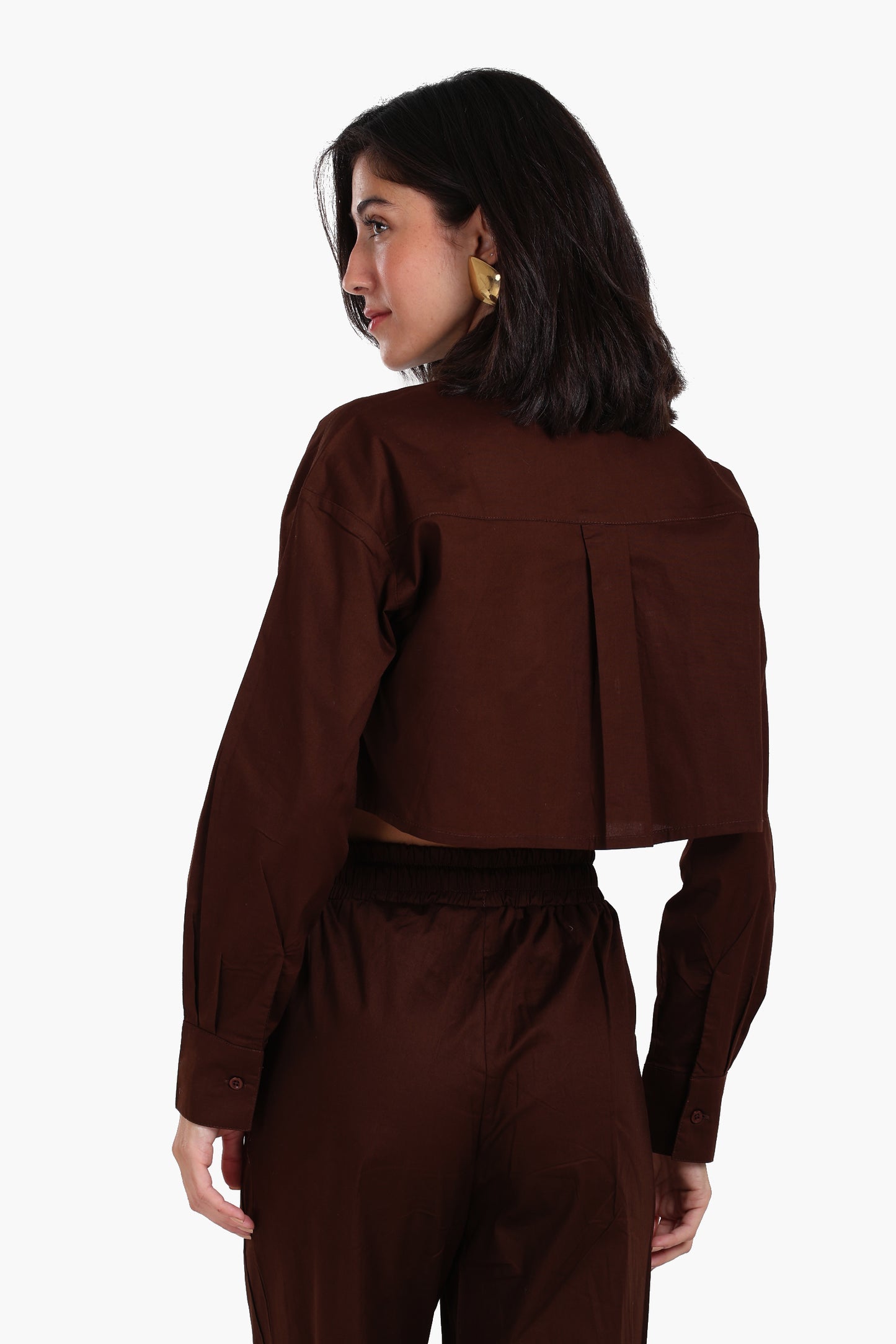 Cropped Poplin Lounge Shirt