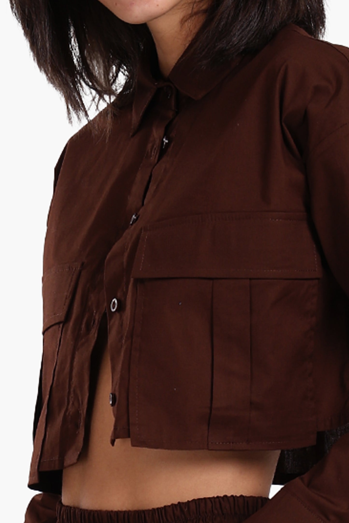 Cropped Poplin Lounge Shirt