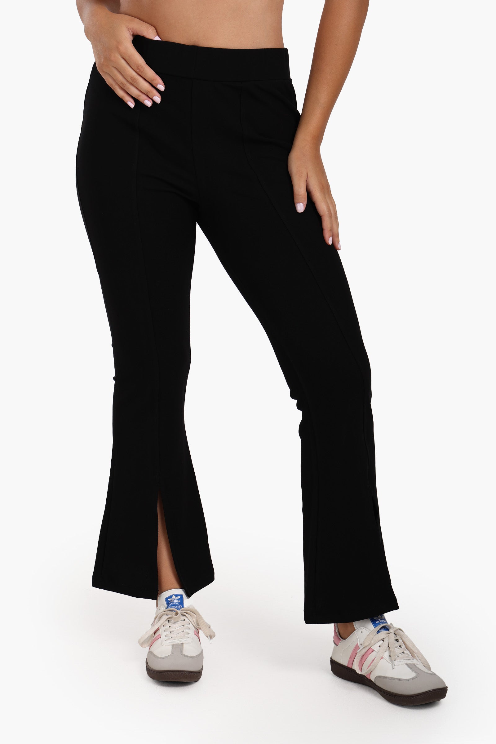 Front Slit Flared Pants
