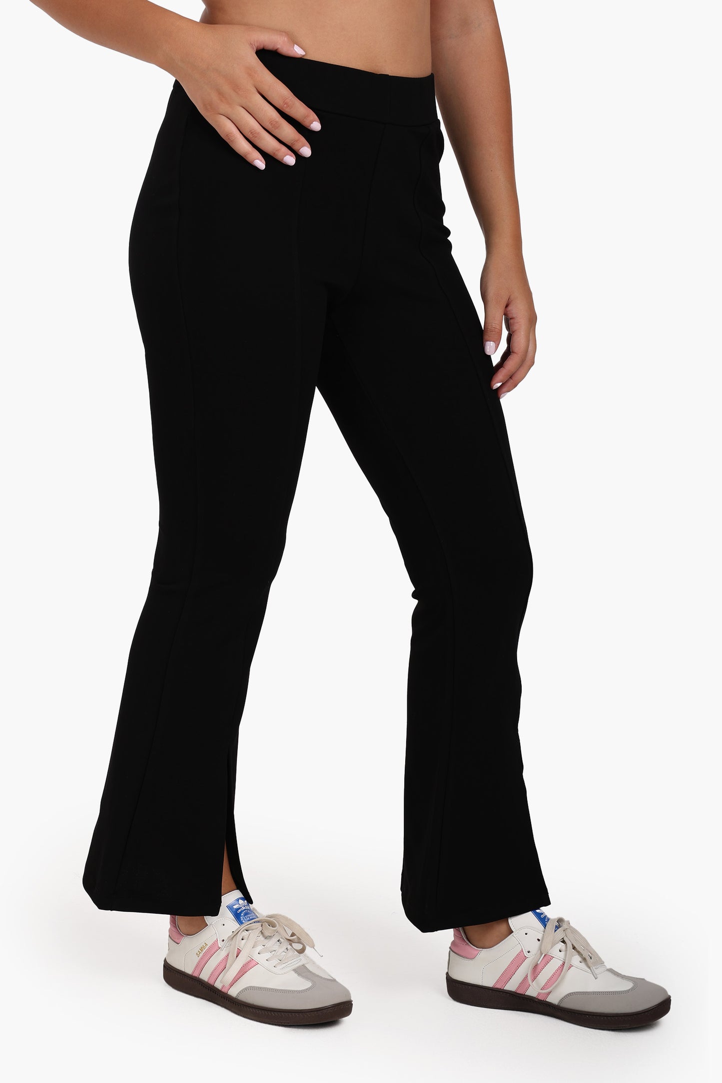 Front Slit Flared Pants