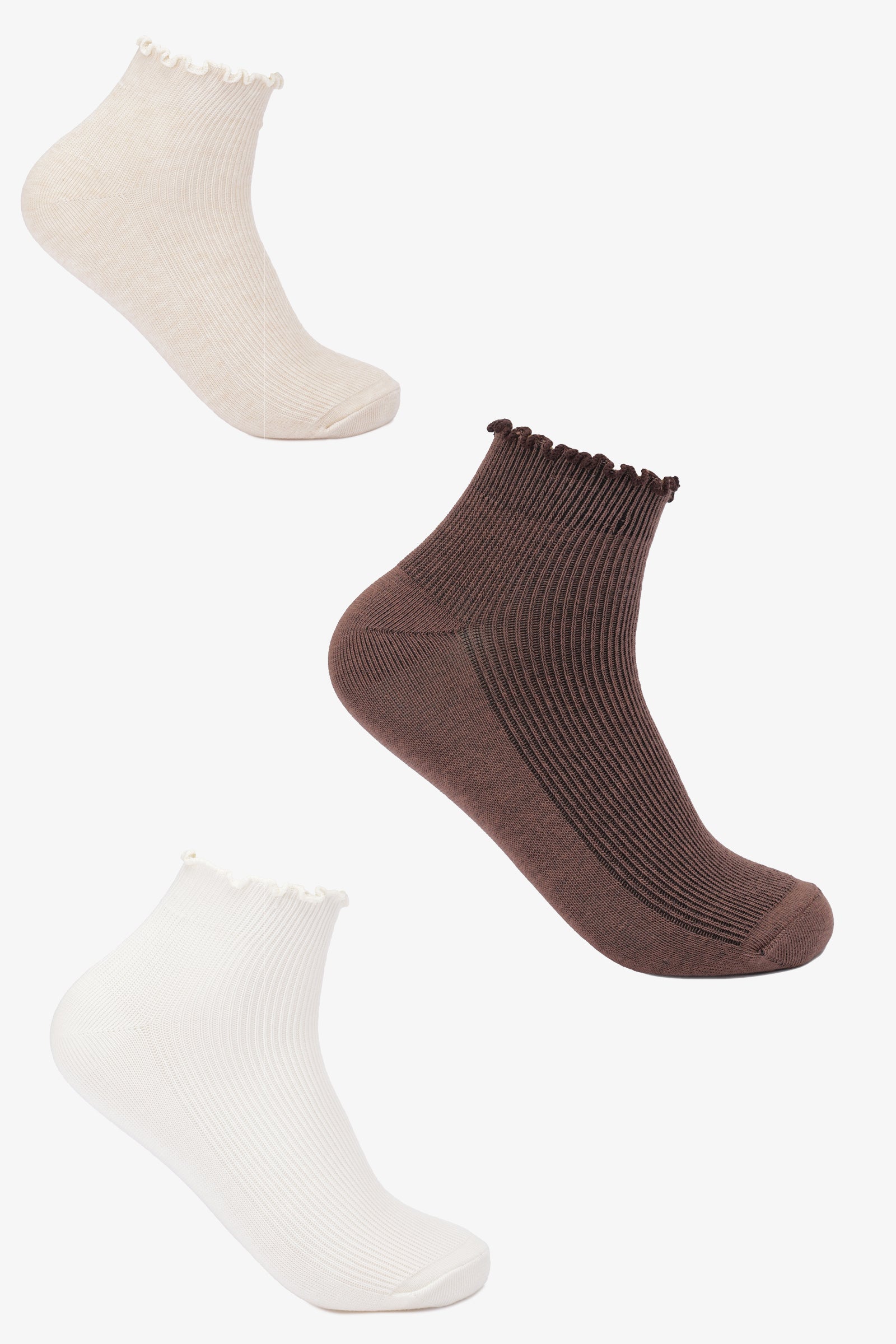 Ruffled Cuff Ankle Socks