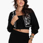 Embroidered Cropped Jacket